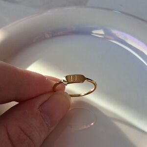 Gorjana Vintage Letterpress Ring - U